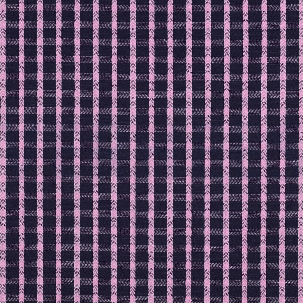 KATOENEN GARENGEVERFDE DOBBY MARINEBLAUW