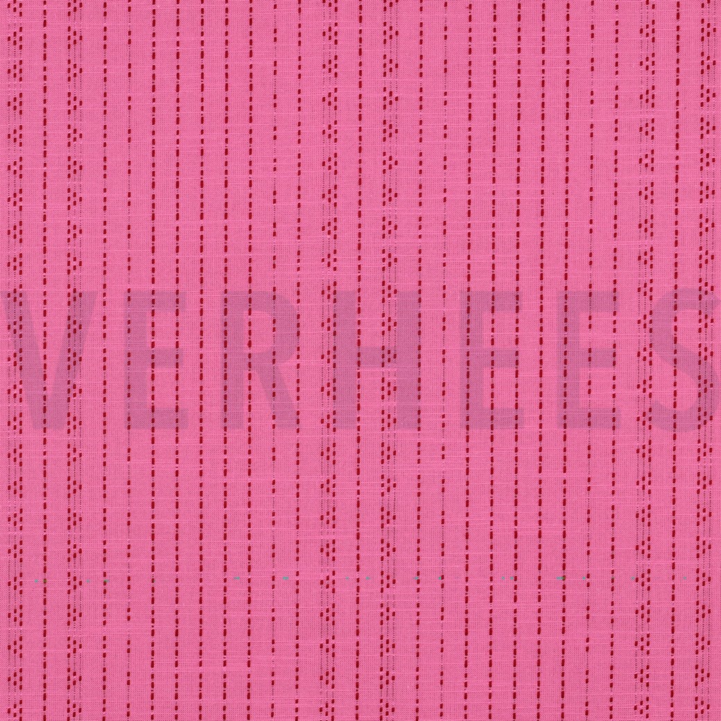 KATOENEN GARENGEVERFDE DOBBY FUCHSIA