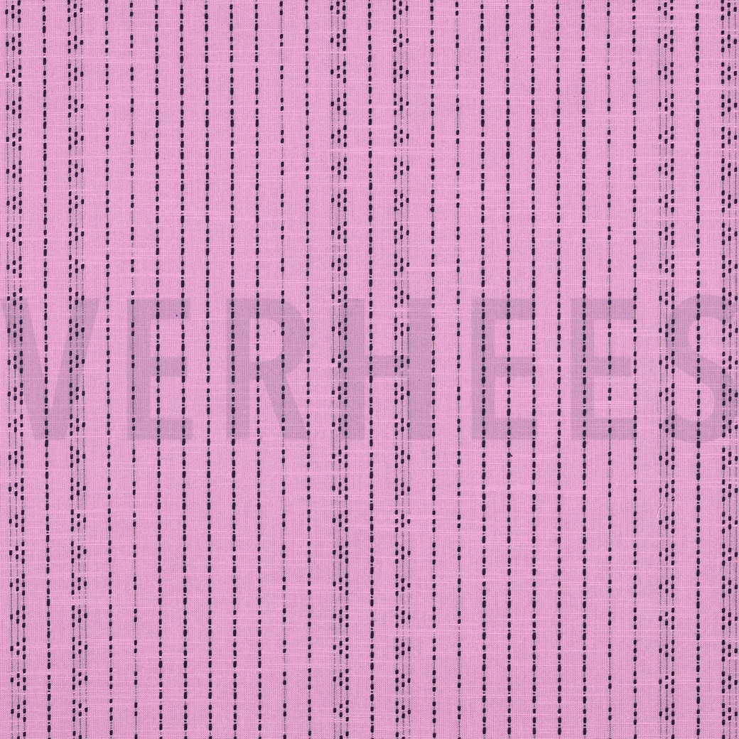 KATOENEN GARENGEVERFDE DOBBY ROZE