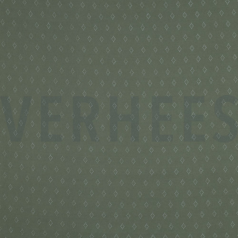 FEINSTRICKJERSEY AJOUR ALTGRÜN