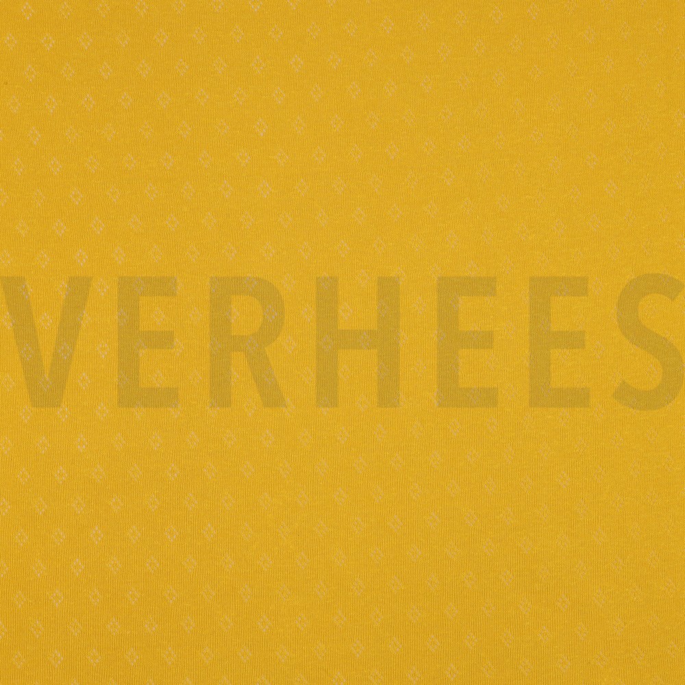 FEINSTRICKJERSEY AJOUR OCKER