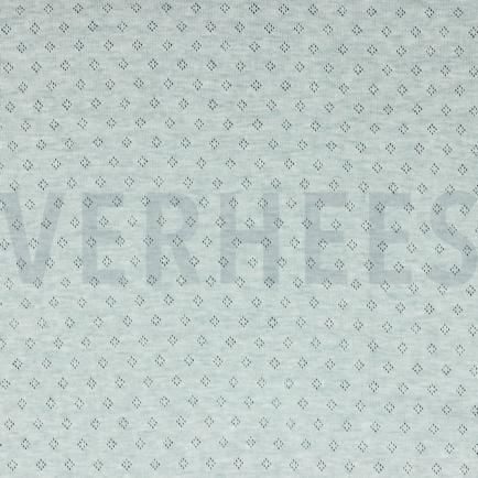 FEINSTRICKJERSEY AJOUR GRÜN MELIERT (hover)