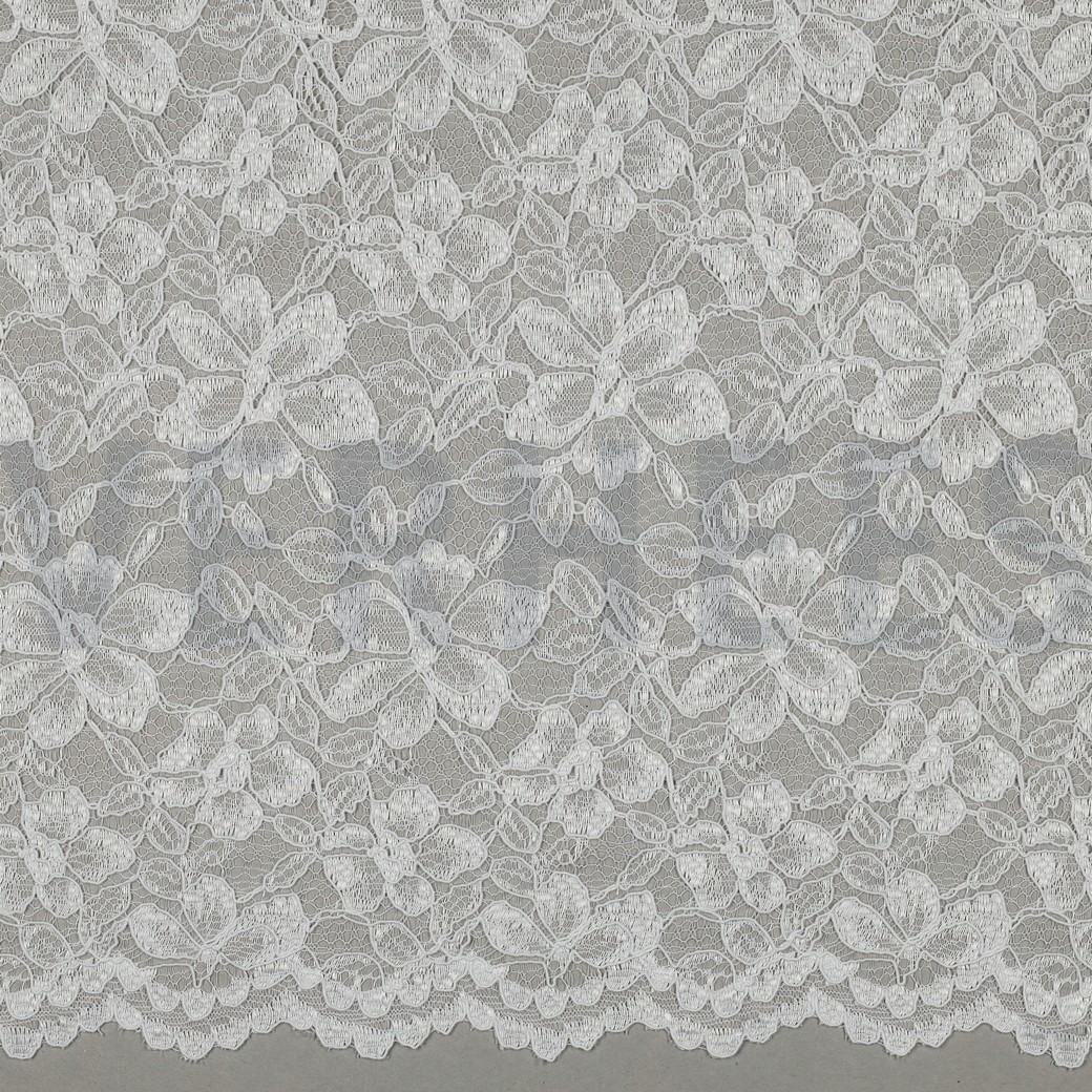 LACE TWO-SIDE SCALLOP WHITE