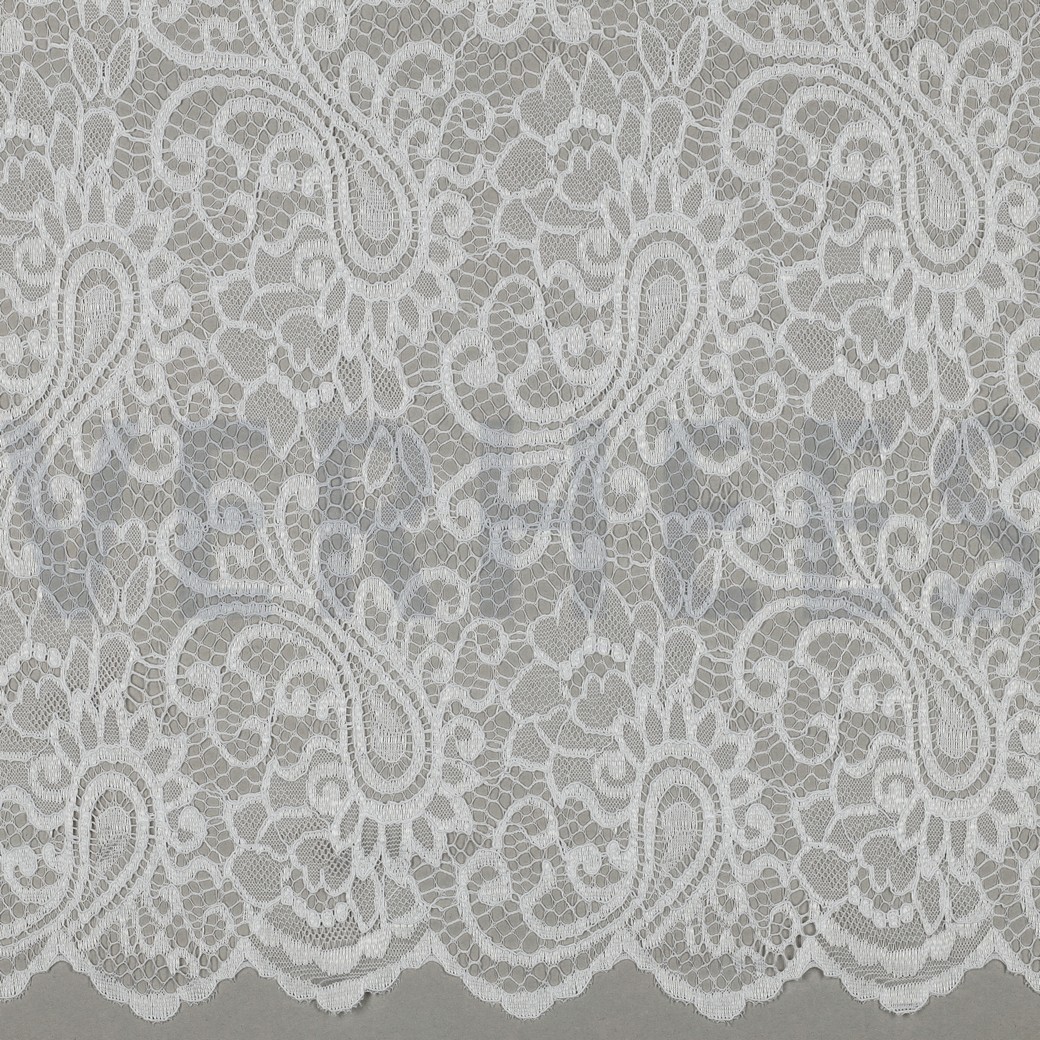 LACE TWO-SIDE SCALLOP WHITE