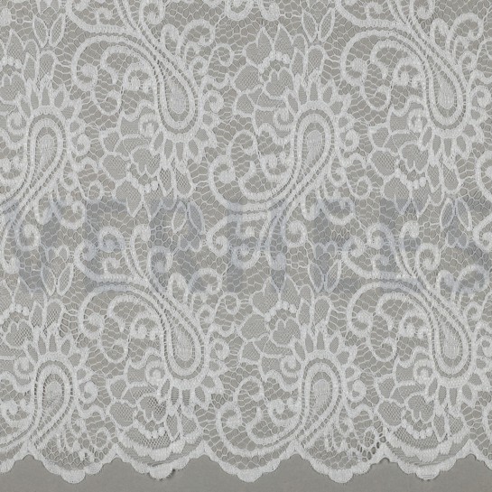 LACE TWO-SIDE SCALLOP WHITE #7