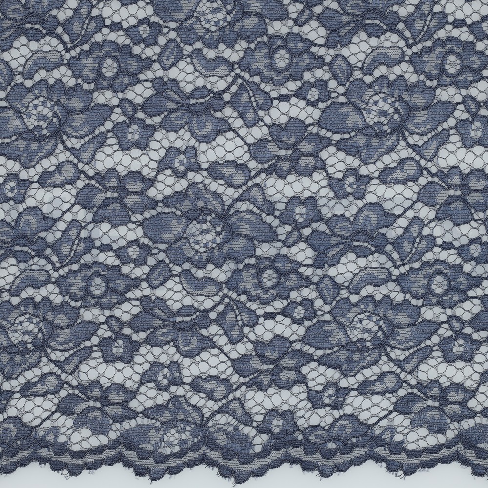 SPITZE ZWEISEITIGE BOGENKANTE JEANSBLAU