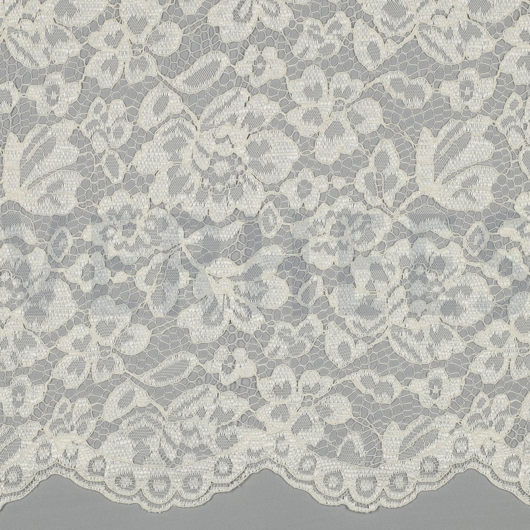 LACE TWO-SIDE SCALLOP ECRU