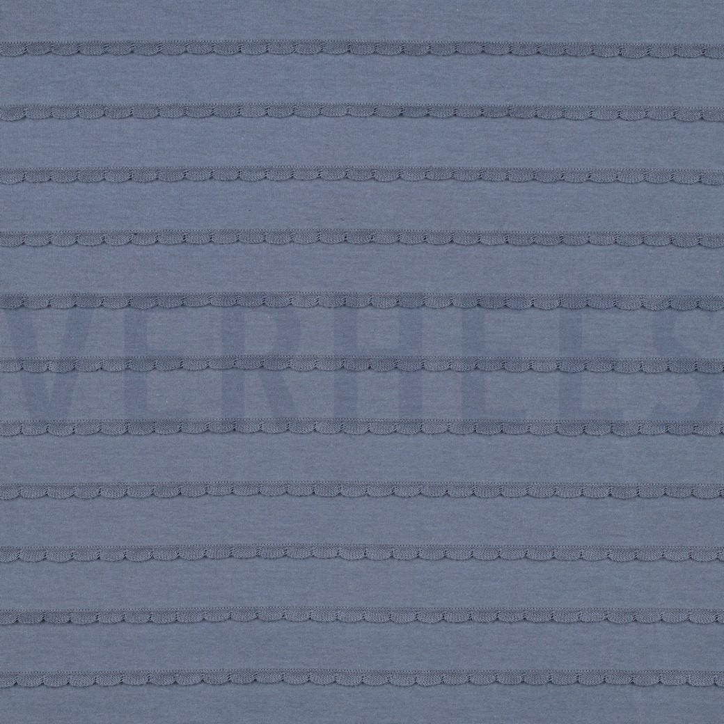 JERSEY RÜSCHEN JEANSBLAU