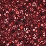 SWEAT DIGITAL BLUMEN BORDEAUXROT (thumbnail)