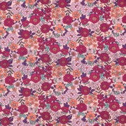 FEIN GEWEBTE BAUMWOLLPOPELINE BLUMEN FUCHSIA (thumbnail)
