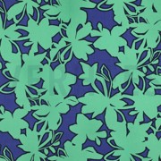 FEIN GEWEBTE BAUMWOLLPOPELINE BLUMEN BLAU/GRÜN (thumbnail)
