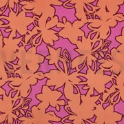 FEIN GEWEBTE BAUMWOLLPOPELINE BLUMEN ORANGE/ROSA (thumbnail)
