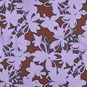 FEIN GEWEBTE BAUMWOLLPOPELINE BLUMEN BRAUN/LILA (thumbnail)