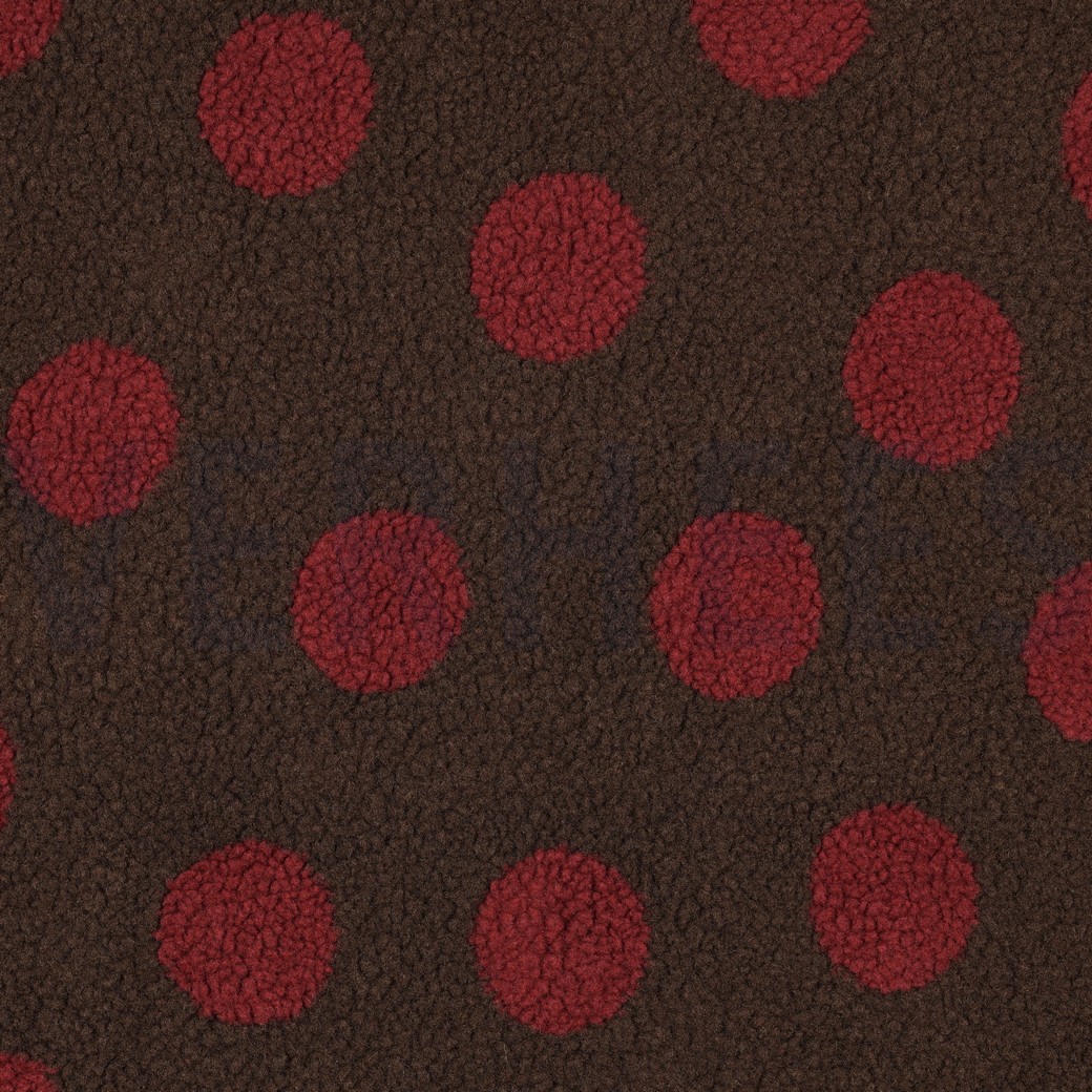 TEDDY JACQUARD POIS BRUN FONCÉ