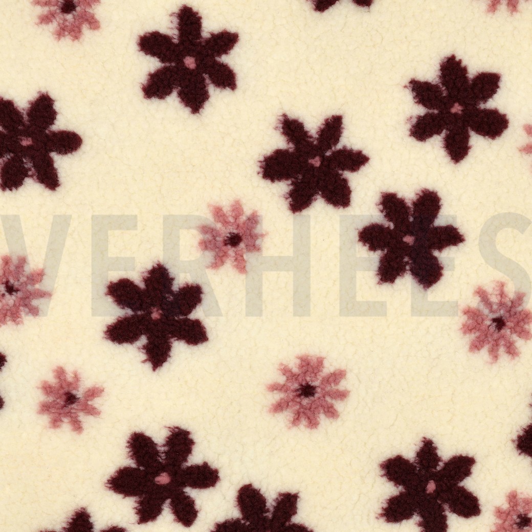 TEDDY JACQUARD BLUMEN GEBROCHEN WEISS