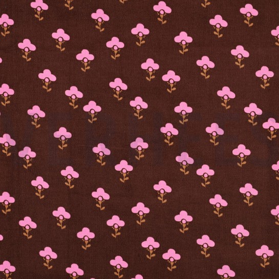 FEINCORD BLUMEN BRAUN #7