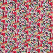 BAUMWOLLE VOILE GESTEPPT DIGITAL BLUMEN GEBROCHEN WEISS (thumbnail)