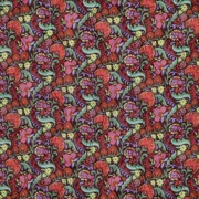 BAUMWOLLE VOILE GESTEPPT DIGITAL BLUMEN BRAUN (thumbnail)