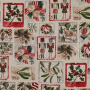 TOILE DÉCORATION LIN LOOK DIGITAL NOËL NATUREL (thumbnail)