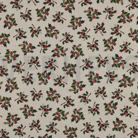 TOILE DÉCORATION LIN LOOK DIGITAL NOËL NATUREL #7