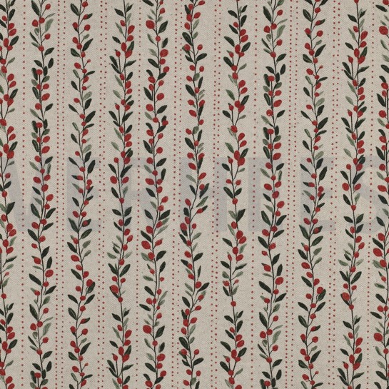 TOILE DÉCORATION LIN LOOK DIGITAL NOËL NATUREL #7