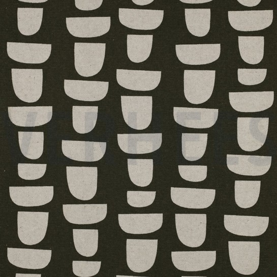 TOILE DÉCORATION LIN LOOK ABSTRACT VERT #7
