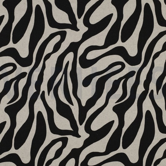 TOILE DÉCORATION LIN LOOK PEAU D’ANIMAL NOIR #7