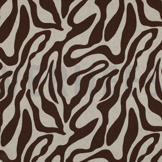 TOILE DÉCORATION LIN LOOK PEAU D’ANIMAL BRUN FONCÉ #7