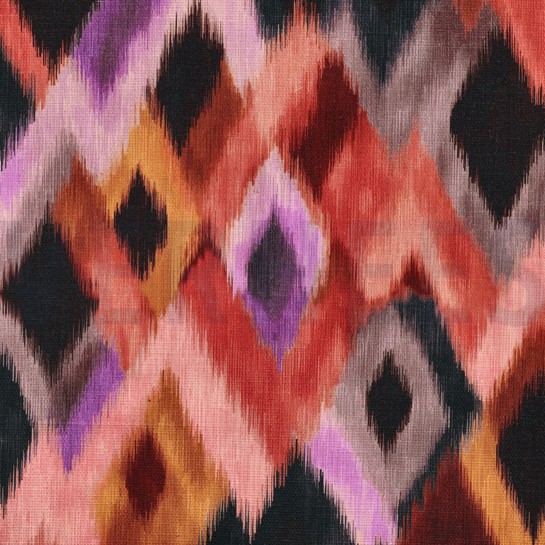 TOILE DÉCORATION SLUB DIGITAL ABSTRACT MULTICOLORE #7