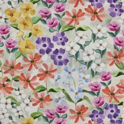 TOILE DÉCORATION FLEURS MULTICOLORE (thumbnail)