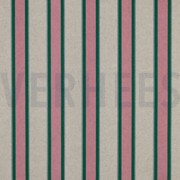 TOILE DÉCORATION LIN LOOK RAYURES ROSE (thumbnail)