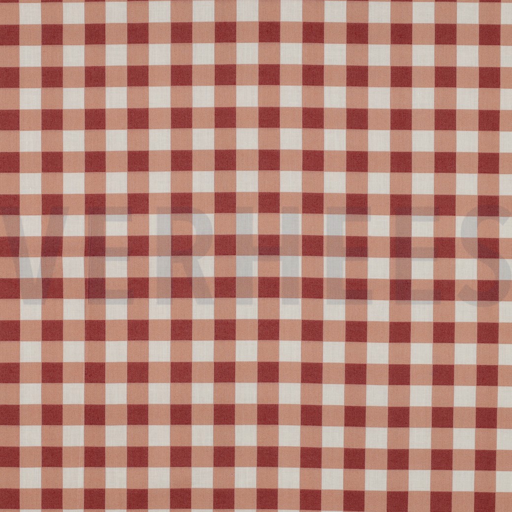 FINE POPLIN MATCHA & CHECKS ROUGE