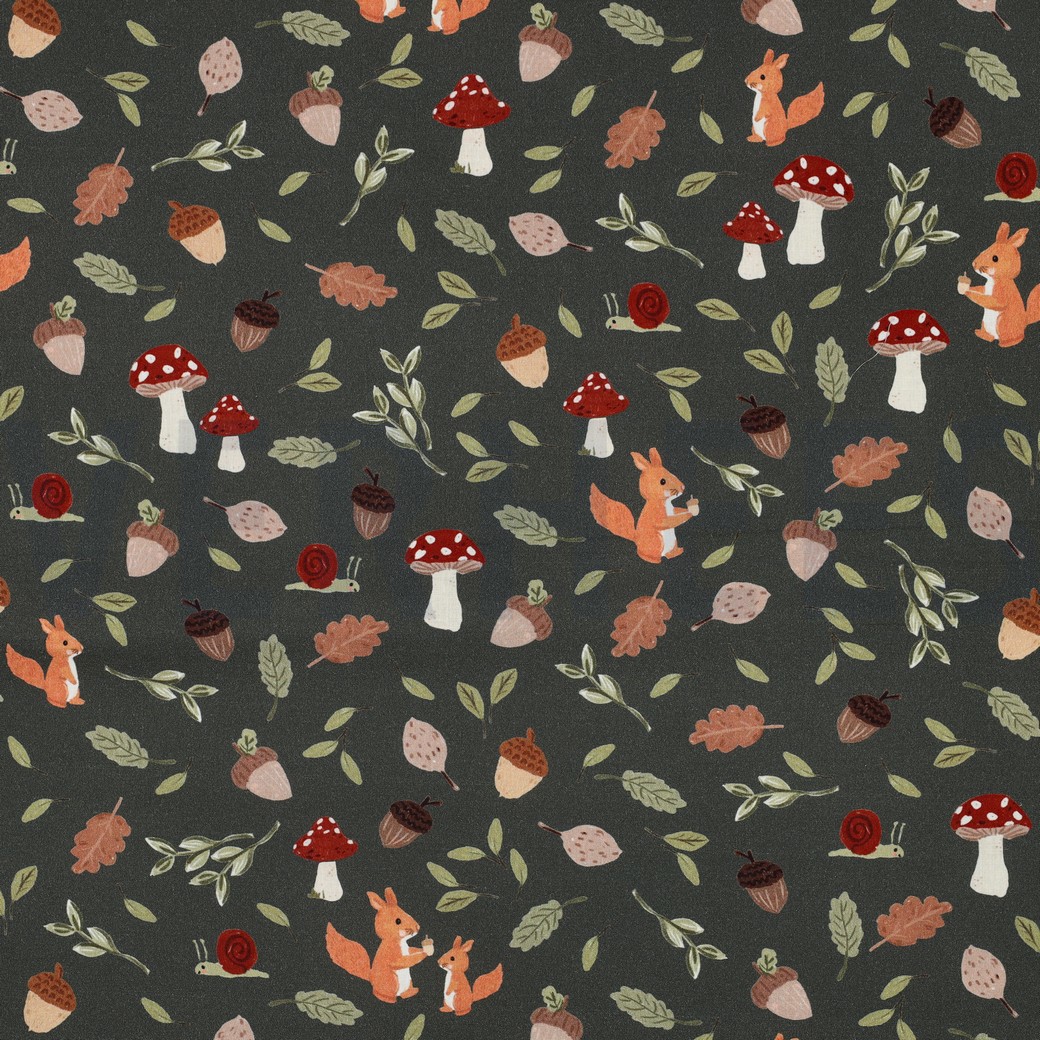 FINE POPLIN DIGITAL AUTUMN ARMY GREEN