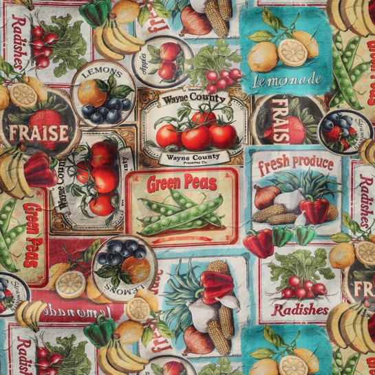 TOILE DÉCORATION DIGITAL LÉGUMES MULTICOLORE #7