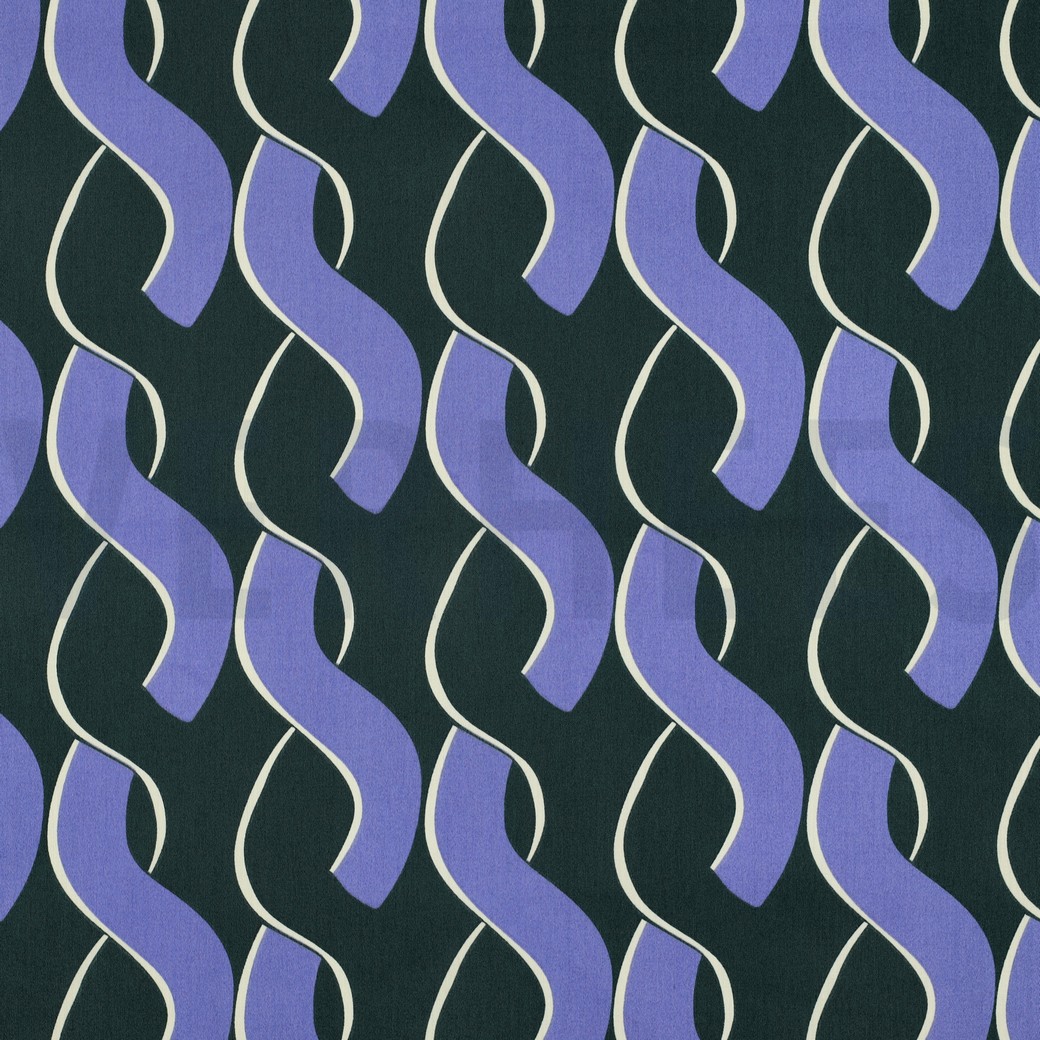 COTTON SATIN ABSTRACT DARK GREEN #7