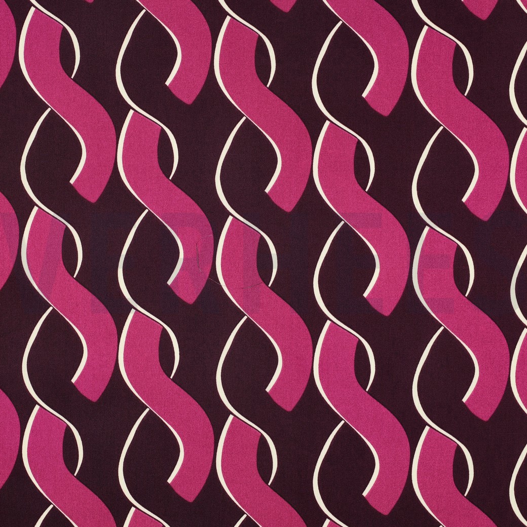 COTTON SATIN ABSTRACT PURPLE #7
