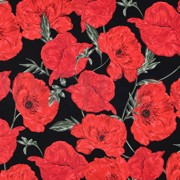 FRENCH TERRY DIGITAL BLUMEN SCHWARZ (thumbnail)