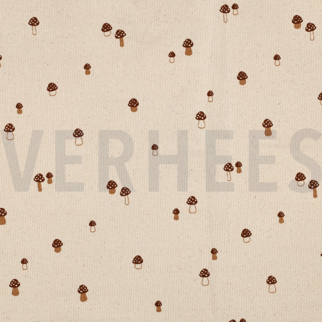 RIB JERSEY GOTS NATUREL PADDENSTOELEN NATUREL #7
