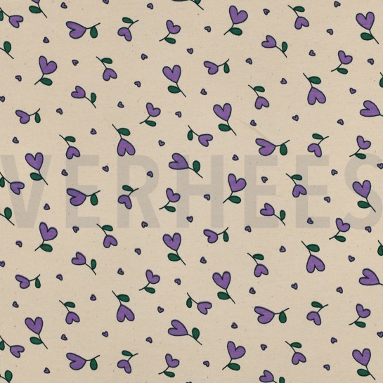 SWEAT NATURALS HERZEN NATUR/LILA #7