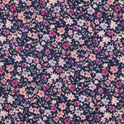 FIJNGEWEVEN KATOENEN POPLIN DIGITAAL BLOEMEN BLAUW (thumbnail)