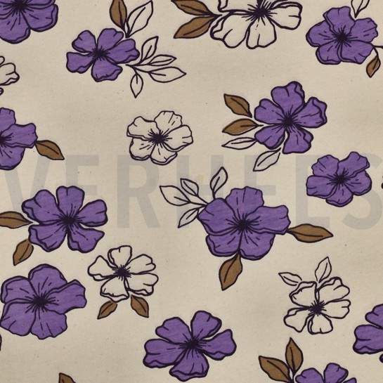 SWEAT NATURALS BLUMEN NATUR/LILA #7