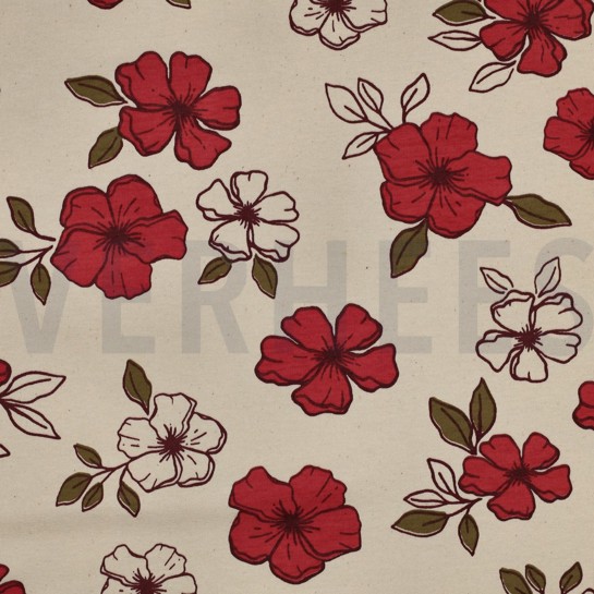 SWEAT NATURALS BLUMEN NATUR/ROT #7