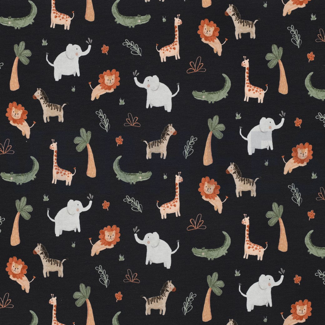 JERSEY DIGITAL SAFARI ANIMALS ANTHRACITE