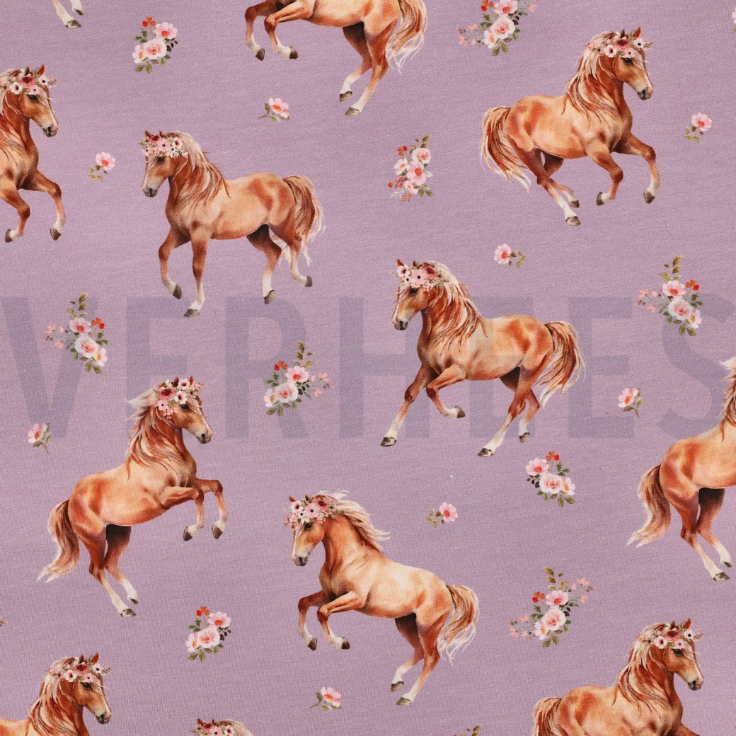 JERSEY DIGITAL PFERDE LAVENDER