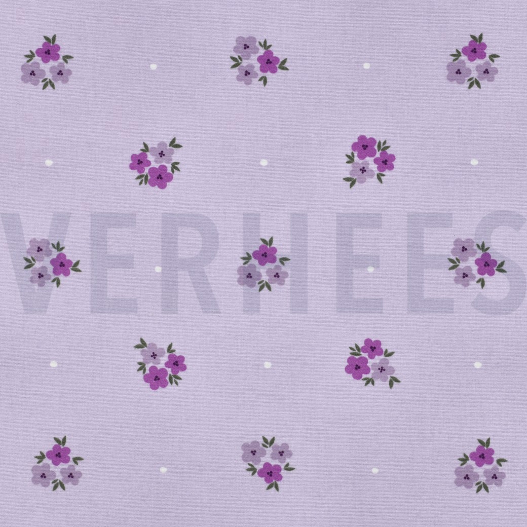 FLANELLE FLEURS VIOLET