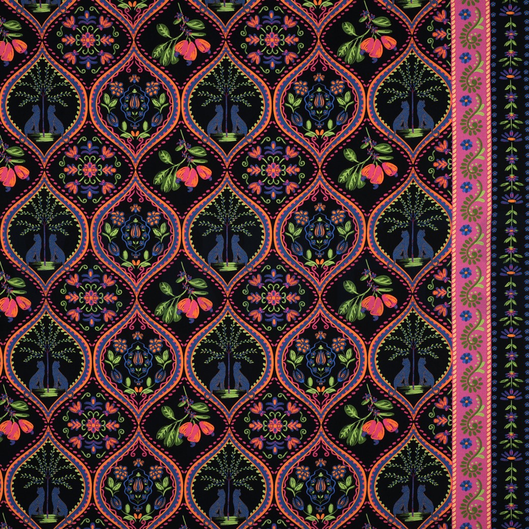 VISKOSE RADIANCE DIGITAL BOHO SCHWARZ