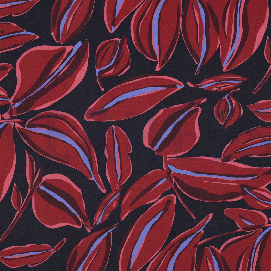 VISCOSE RADIANCE BLADEREN MARINEBLAUW