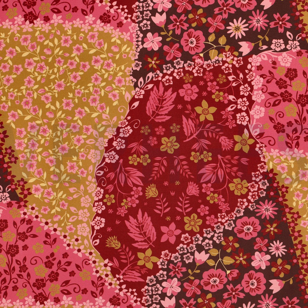 VISCOSE RADIANCE PATCHWORK RED