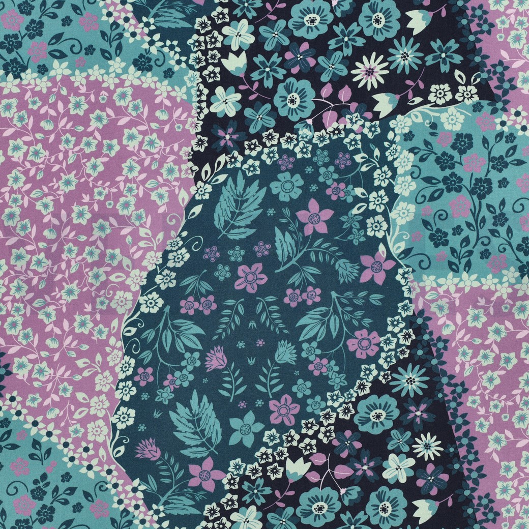 VISCOSE RADIANCE PATCHWORK GREEN