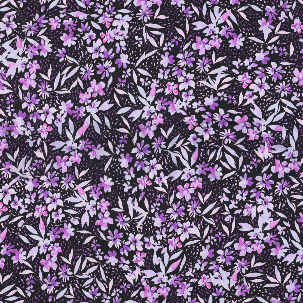 VISCOSE ROSELLA STRETCH DIGITAAL BLOEMEN PAARS